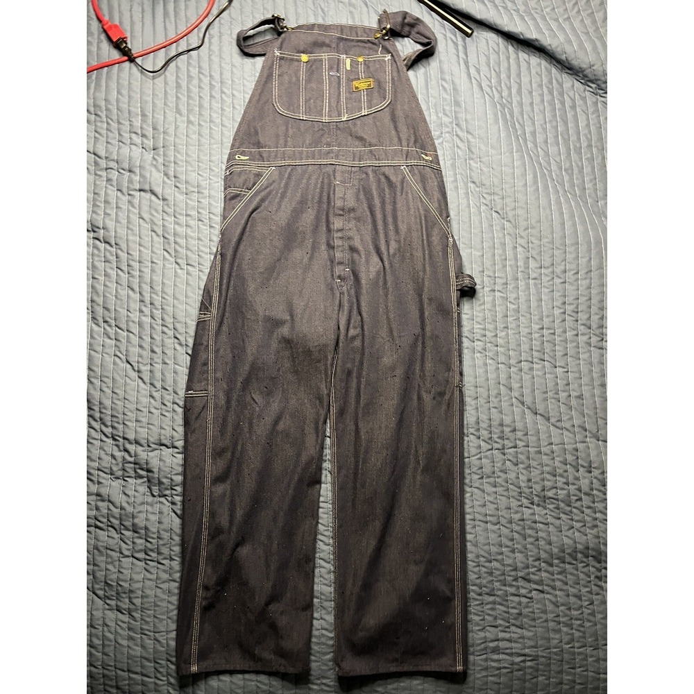 Vintage SEARS Tradewear Overalls Men's 38x28 Denim Bibs USA Union Made